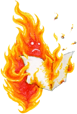 Flamekiss reading a morning newspaper