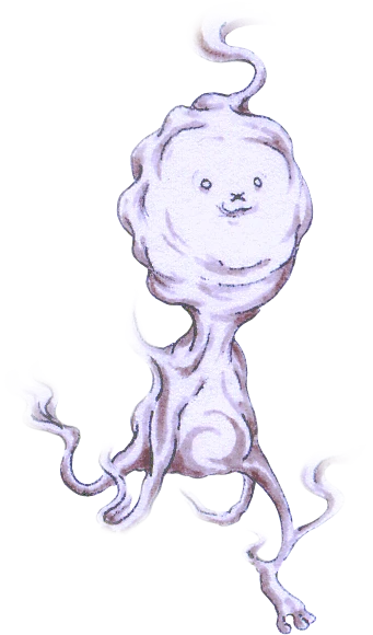 Fume Boy, a smoky character pretending to be a cloud